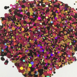 Glitters Paillettes Confetti Rose/Or/Noir
