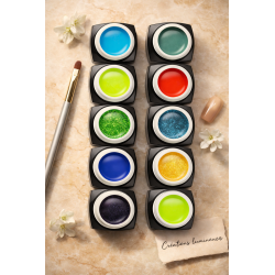 Palette gels UV effets & paillettes premium &ndash; 10 couleurs lumineuses professionnelles