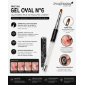 Pinceau Gel Ovale 6 Professionnel Noir Strass