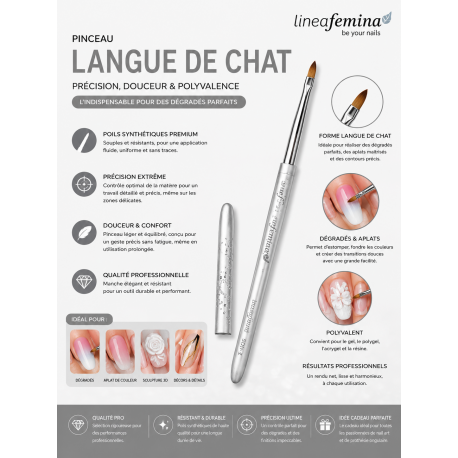 Pinceau Gel langue de chat n°06 rouge