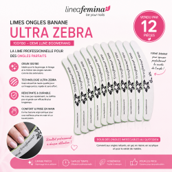 limes ongles banane demi lune boomerang Ultra Zebra 100/180 
