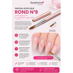 Pinceau Acrylique Rond N&deg;8 Professionnel Linea Femina