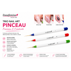 Set De 3 Pinceaux Nail Art