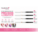 Kit 4 Pinceaux Gel UV Professionnels avec Capuchons Linea Femina