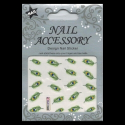 Decalcomanie Nail Art Plume Ble1686