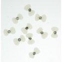 Noeud Blanc Rond Strass 10 Pieces