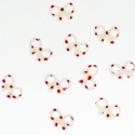 Noeud Blanc Points Rouges 10 Pieces