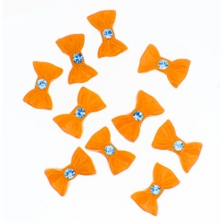 Noeud Orange Grand Strass 10 Pieces