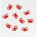 Noeud Rouge Points Blancs 10 Pieces