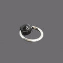 Piercing Anneau Argent Boule Noire