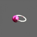 Piercing Anneau Argent Boule Rose