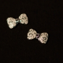 Noeud Argent & Blanc 2 Pieces