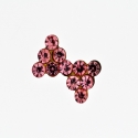 Nail Art 3D Noeud Strass Rose 1 Cm